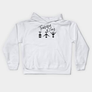 Wine - training day Kids Hoodie